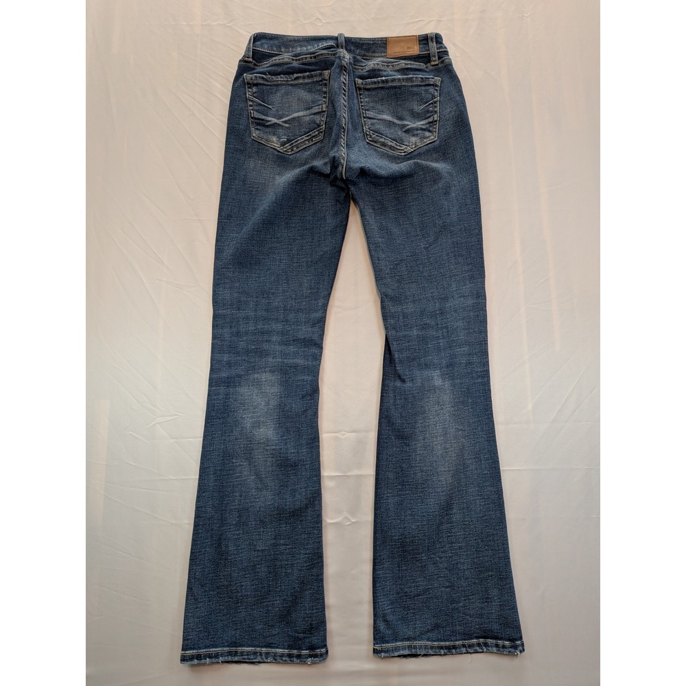 BKE Stella Low Rise Bootcut Jeans Distressed Medium Wash Blue Womens 27 x 29 1/2 - Picture 4 of 12